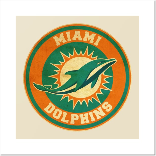 Vintage Miami Dolphins Wall Art by looksart